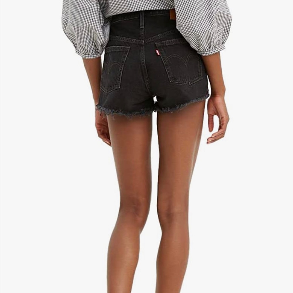 Levi’s Premium Black Denim 501 Shorts Size 25 - Picture 2 of 7